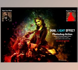 Download Dual Light Effect Photoshop Action CreativeMarket-5917432 (ATN)
