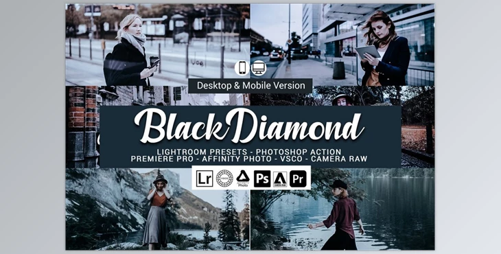 Download Black Diamond Lightroom Presets CreativeMarket-5156439 (XMP, DNG, LRTEMPLATE, PS)