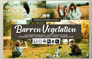 Download Barren Vegetation Lightroom Presets <span class='badge badge-warning'>CreativeMarket-5155767</span> (XMP, DNG, LRTEMPLATE, PS)