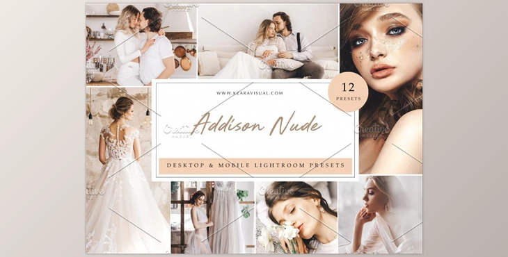 Download 12 x Lightroom Presets, Addison Nude CreativeMarket-5962787 (XMP, DNG, LRTEMPLATE)
