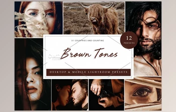 Download 12 x Lightroom <span class='badge badge-warning'>Presets</span>, Brown <span class='badge badge-warning'>Tones</span> CreativeMarket-5962447 (XMP, DNG, LRTemplate)