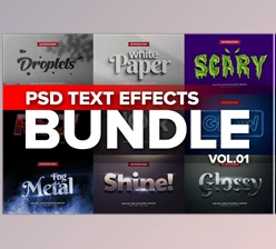 Download Photoshop 3D Text Effects BUNDLE 1 CreativeMarket-5926184 (PSD)