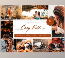 Download 12 Lightroom Presets Cozy Fall Vol 2 CreativeMarket-5962501 (LET, DNG, XMP)