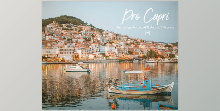 Download 7 Pro Capri Ps, ACR, LUT Filter CreativeMarket-6048505 (XMP, ATN, CUBE)