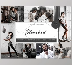 Download 10 x Lightroom Presets, Bleached CreativeMarket-5960696 (XMP, DNG, LRT)
