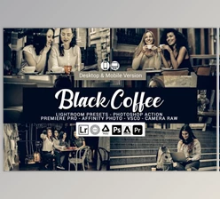 Download Black Coffee Lightroom Presets CreativeMarket-5155800 (XMP, LRTEMPLATE, DNG, PS)