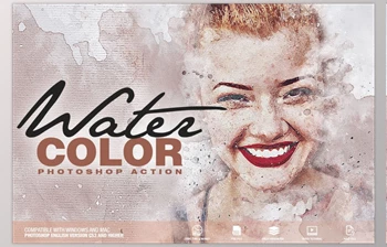 Download Watercolor <span class='badge badge-warning'>Photoshop</span> Action CreativeMarket-6097857 (PSD)