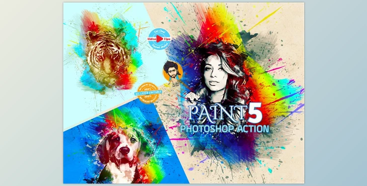 Download Paint Photoshop Action CreativeMarket-6102268 (ABR, PAT, ATN)