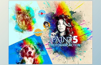Download Paint Photoshop <span class='badge badge-warning'>Action</span> CreativeMarket-6102268 (ABR, PAT, ATN)