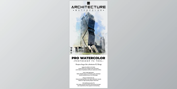 Download Architecture Watercolor 2.0 – Photoshop Tool GraphicRiver-31604672 (ABR, ATN, PNG, JSX)