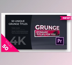 Download 50 Grunge Titles MOGRT (Videohive 23198190) - AE Project
