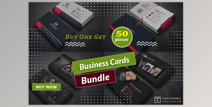 Download Business Card Bundle 50 CreativeMarket-5927441 (PSD)