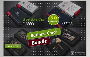 Download Business Card <span class='badge badge-warning'>Bundle</span> 50 CreativeMarket-5927441 (PSD)