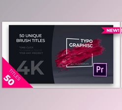 Download 50 Brush Titles MOGRT (Videohive 23161526) - AE Project