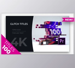 Download 100 Glitch Titles MOGRT (Videohive 23110193)