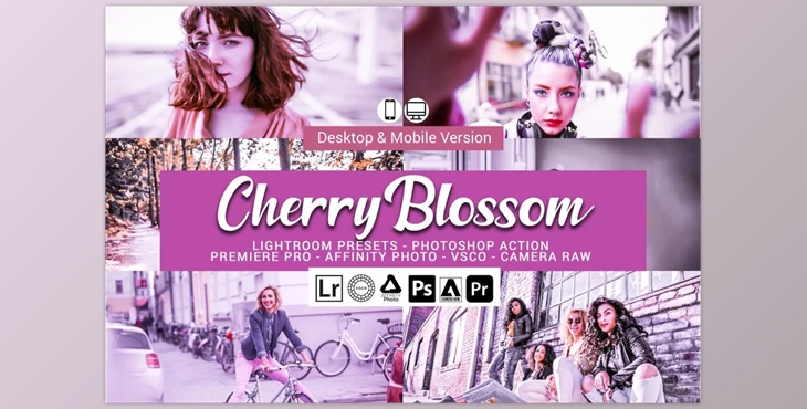 Download Cherry Blossom Lightroom Presets CreativeMarket-5156501 (XMP, Lrtemplate, DNG, PS)