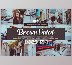 Download Brown Faded Lightroom Presets CreativeMarket-5156480 (XMP, Lrtemplate, DNG, PS)