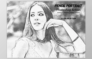 Download <span class='badge badge-warning'>Pencil</span> Portrait Photoshop Action CreativeMarket-5950969 (ATN)