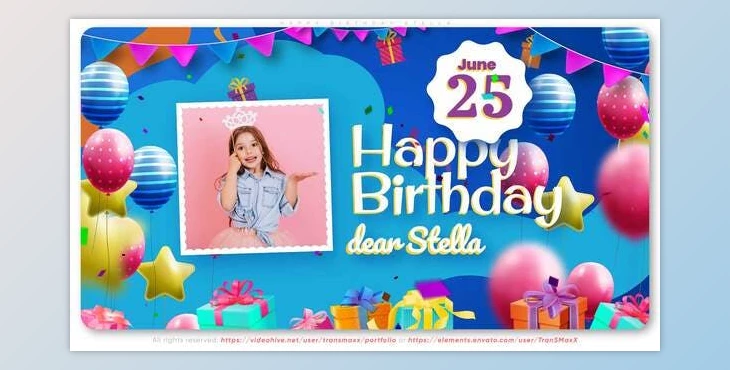 Download Happy Birthday Stella! (Videohive 31882929) - AE Project
