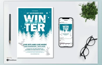 Download Winter Festival – Flyer AS by Rometheme (AI, EPS, PSD)