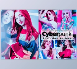 Download Cyberpunk Portrait Photoshop Actions