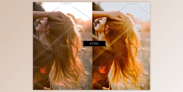 Download 12 x Lightroom Presets, Golden Hour By Kzara Visual Concepts (Desk, Mob)