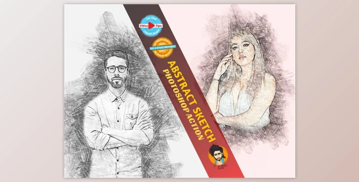 Download Abstract Sketch Photoshop Actions