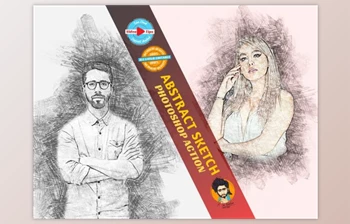 Download Abstract Sketch <span class='badge badge-warning'>Photoshop</span> Actions