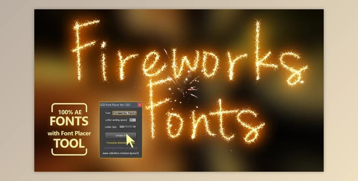 Download Fireworks Animated Font Pack with Tool (Videohive 31992844) - AE Project
