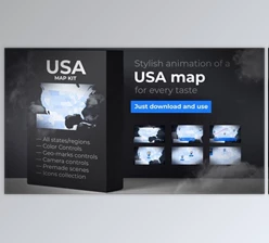 Download USA Map United States of America with States (VideoHive 23986214) - AE Project