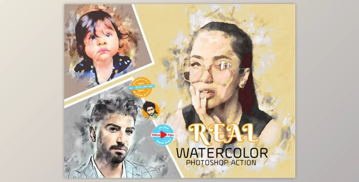 Download Real Watercolor Photoshop Action By MRI STUDIO