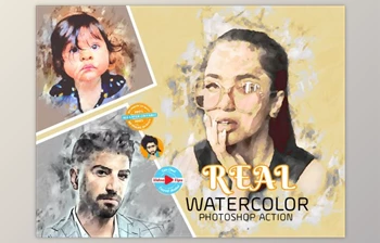 Download Real Watercolor Photoshop Action By MRI <span class='badge badge-warning'>STUDIO</span>