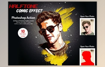 Download Halftone Comic Effect PS Action By <span class='badge badge-warning'>Studio</span> Retouch