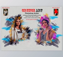 Download Grunge Art Photoshop Action By Studio Retouch