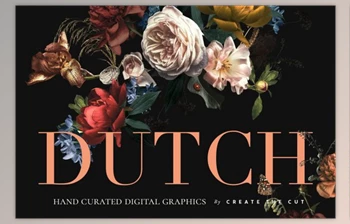 Download Vintage Floral Clip <span class='badge badge-warning'>Art</span> – Dutch 5 By Create The Cut