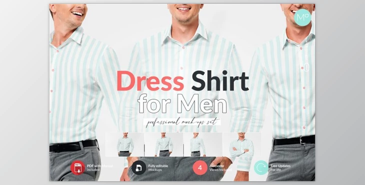 Download Dress Shirt for Men Mock-ups Set By Mocca2Go