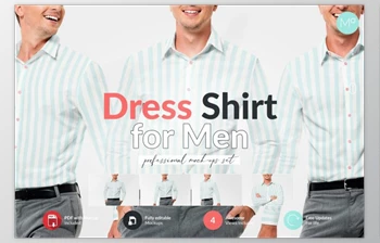 Download Dress Shirt for Men Mock-ups <span class='badge badge-warning'>Set</span> By Mocca2Go