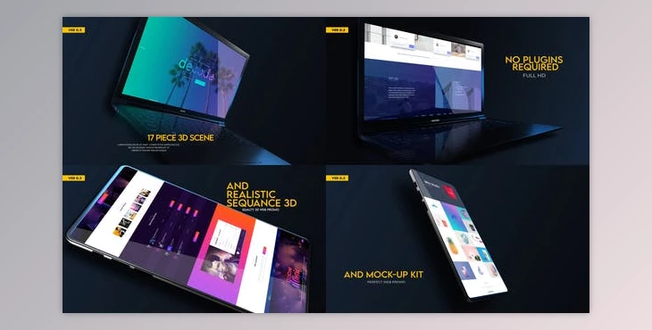 Download Web Promo And Mockup Device Kit V02 (Videohive 31875733) - AE Project