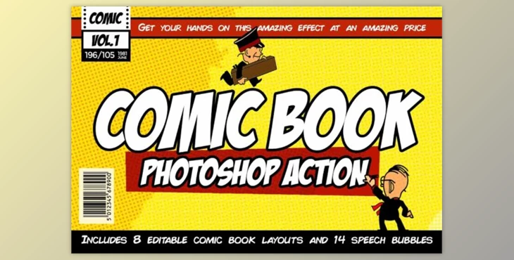 Download Comic Book Photoshop Action Kit By denestudios