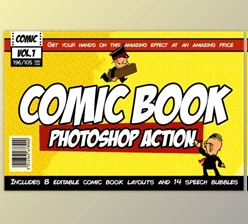 Download Comic Book Photoshop Action Kit By denestudios