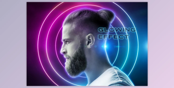 Download Glowing Portrait Photo Effect Mockup By SdecoretMockup (PSDT)