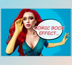 Download Comic Book Photo Effect Mockup By SdecoretMockup (PSDT)