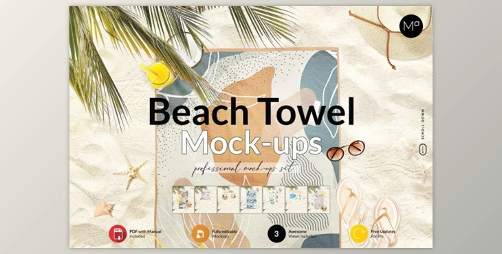 Download Beach Towel Mock-ups Set By Mocca2Go