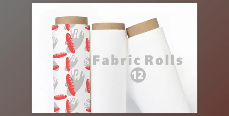 Download Fabric Rolls Mockup - Layered By bazarova