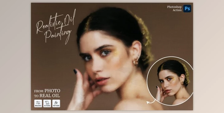 Download Realistic Oil Painting – Photoshop Action by Sko4 (ATN, ABR, PAT, PDF)