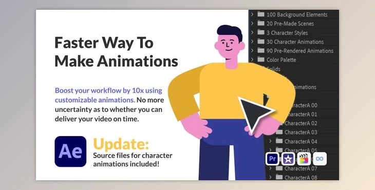 Download Character Animation Pack - Office and Corporate (Videohive 30222701) - AE Project