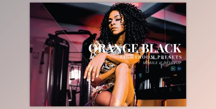 Download Orange Black Mobile and Desktop Lightroom Presets by Laksmita