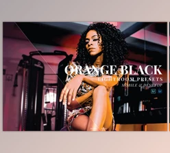 Download Orange Black Mobile and Desktop Lightroom Presets by Laksmita