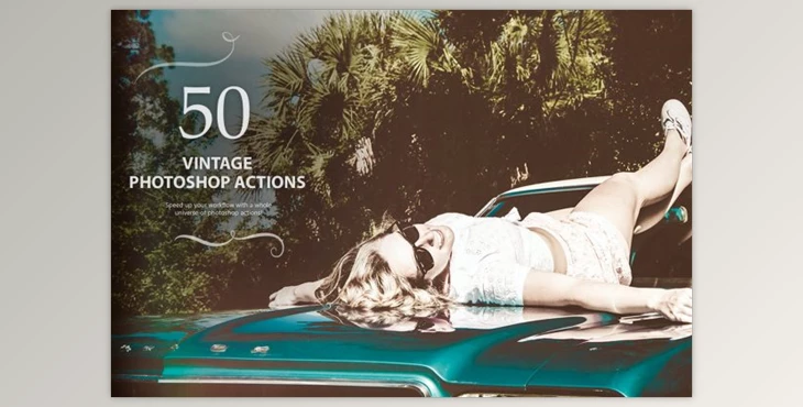 Download 50 Vintage Photoshop Actions by Eldamar Studio