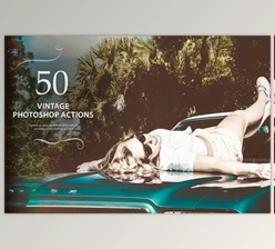 Download 50 Vintage Photoshop Actions by Eldamar Studio